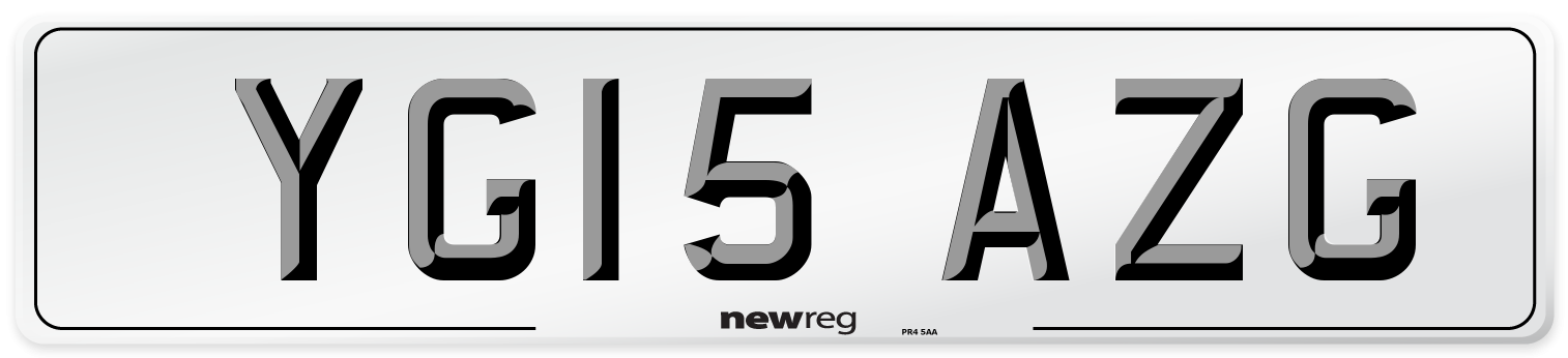 YG15 AZG Number Plate from New Reg